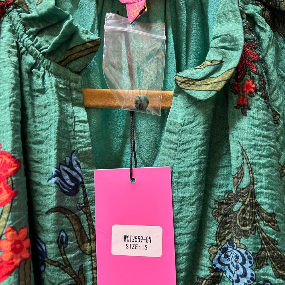 Green Ruffled Cut Out Mini Sundress - Picture 5 of 6